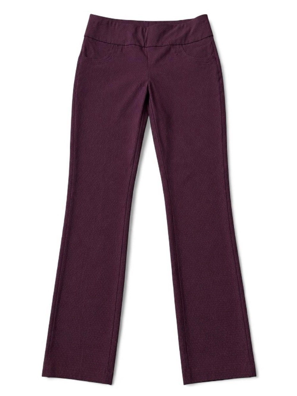 JOE B Joe Benbasset Burgundy Geometric Pull-On Dress Pants Size Small